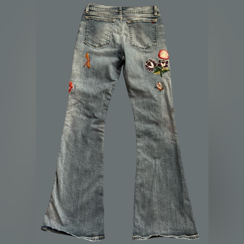 Vintage Flare Embroidered Jeans - Picture 2 of 3